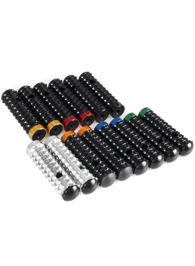 Blue Motorcycle Foot Pegs Anti Slip Aluminum Footrests Compatible with MT07 MT09 R3 ZX4R ZX6R - Image 5